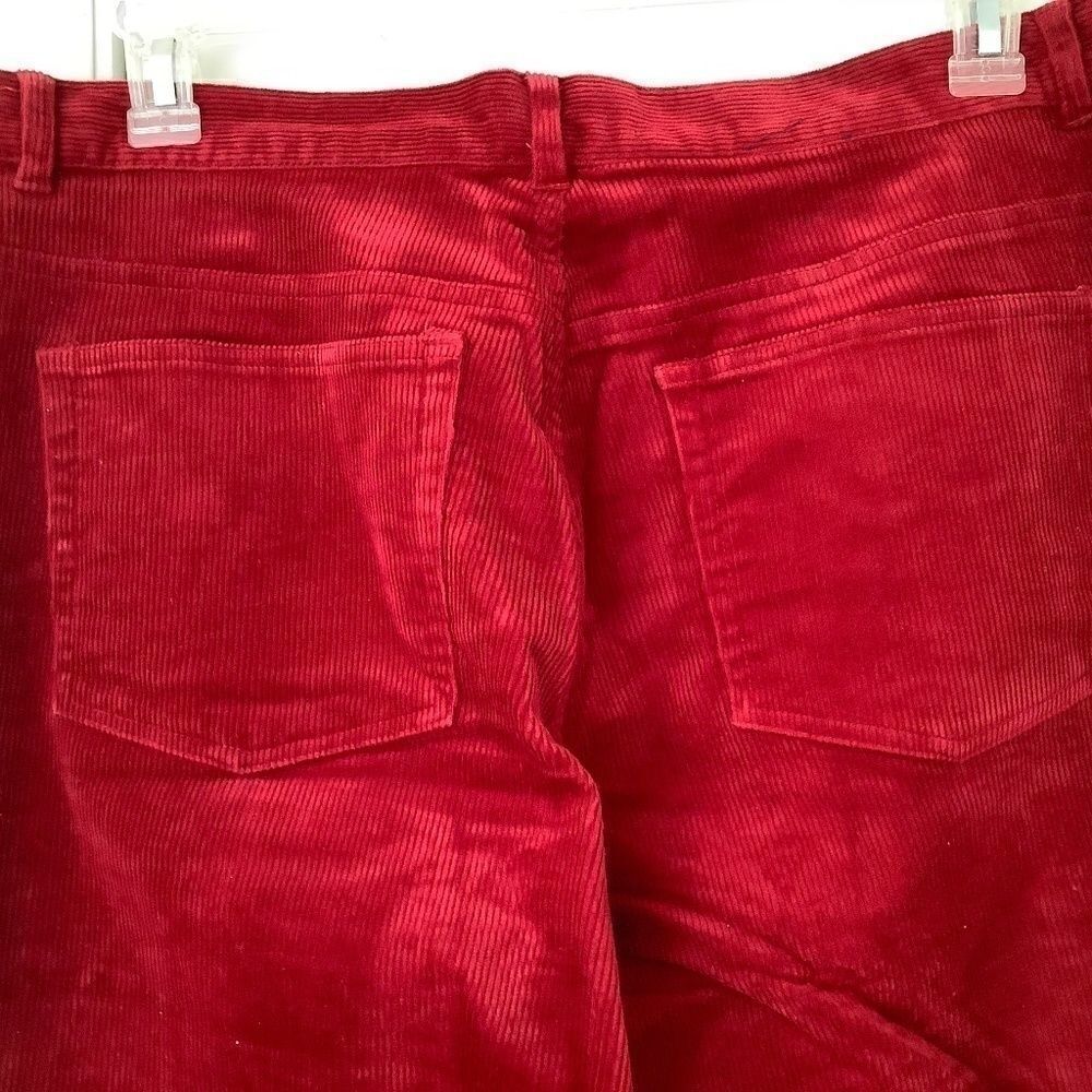 𝅺chaps CORDUROY DEEP RED WOMAN PANTS SIZE US 14​ - Picture 7 of 10